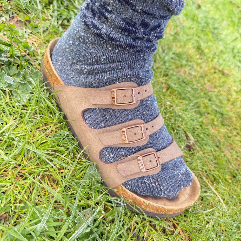 Birkenstock Three-Strap Sandal in Taupe
